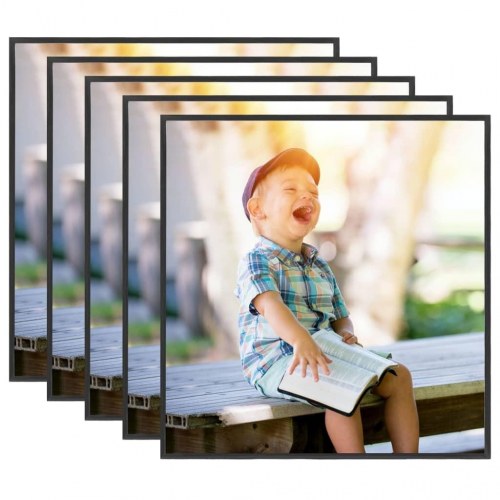 Billedrammer 5 stk. til bord 20x20 cm MDF sort