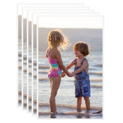 Billedrammer 5 stk. til bord 10x15 cm MDF hvid