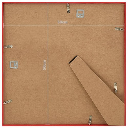 Billedrammer 5 stk. til væg eller bord 50x50 cm MDF rød