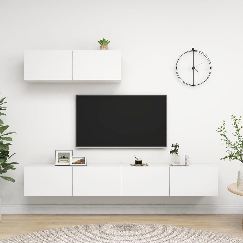 Tv-skabe 3 dele spånplade hvid
