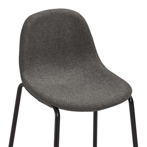 Barstole 4 stk. stof mørkegrå