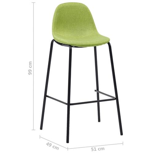 Barstole 4 stk. stof grøn
