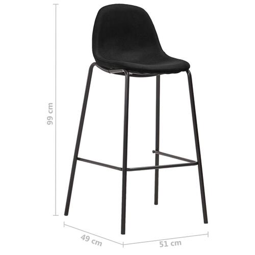 Barstole 2 stk. stof sort