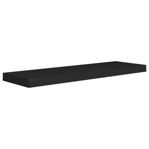 Væghylder 2 stk. 80x23,5x3,8 cm MDF sort
