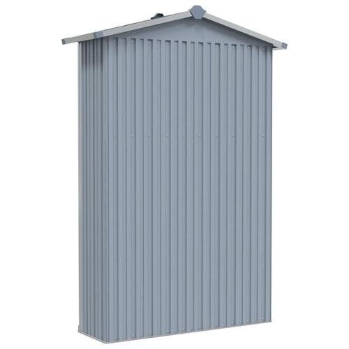 Haveskur 116x45x175 cm galvaniseret stål grå