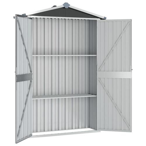 Haveskur 116x45x175 cm galvaniseret stål antracitgrå