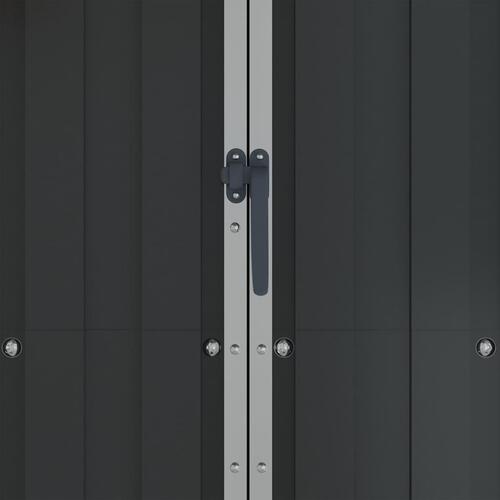 Haveskur 116x45x175 cm galvaniseret stål antracitgrå