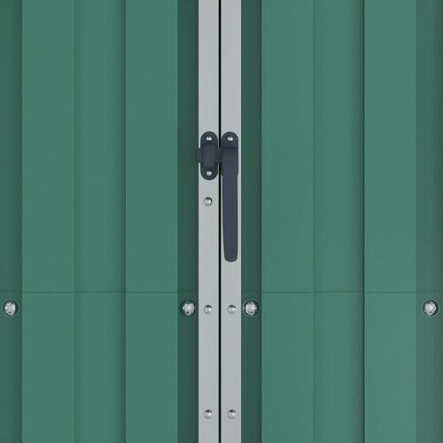 Haveskur 116x45x175 cm galvaniseret stål grøn