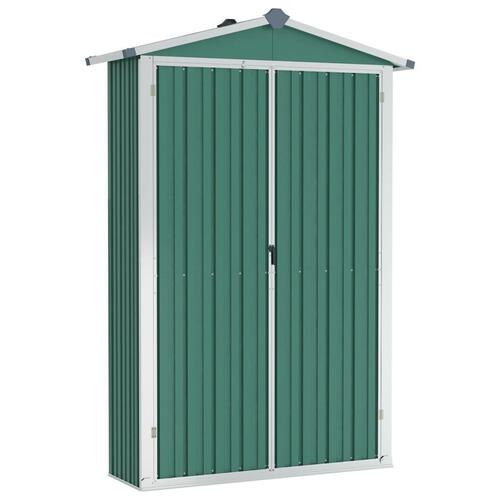 Haveskur 116x45x175 cm galvaniseret stål grøn