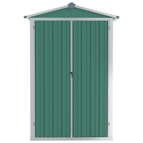 Haveskur 116x45x175 cm galvaniseret stål grøn