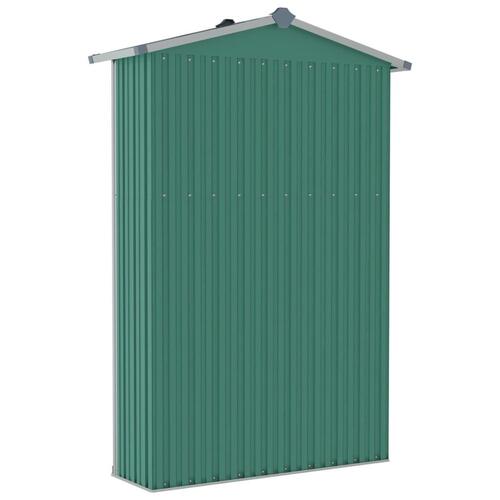 Haveskur 116x45x175 cm galvaniseret stål grøn