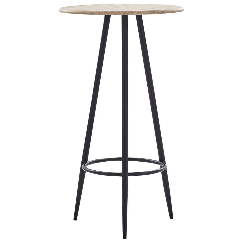 Barbord 60 x 107,5 cm MDF egetræsfarvet