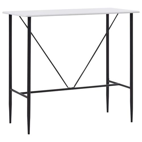 Barbord 120 x 60 x 110 cm MDF hvid