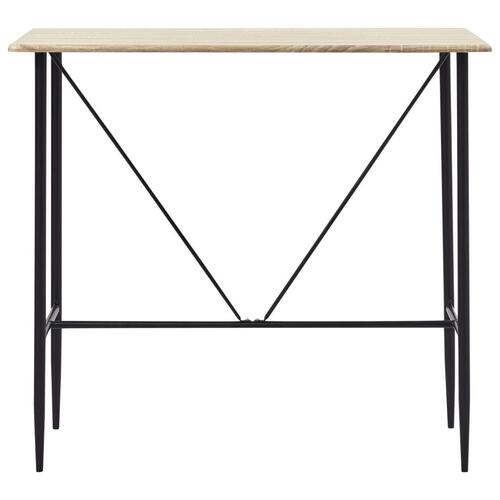 Barbord 120 x 60 x 110 cm MDF egetræsfarvet