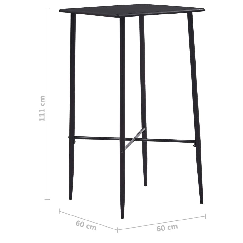 Barbord 60 x 60 x 111 cm MDF sort