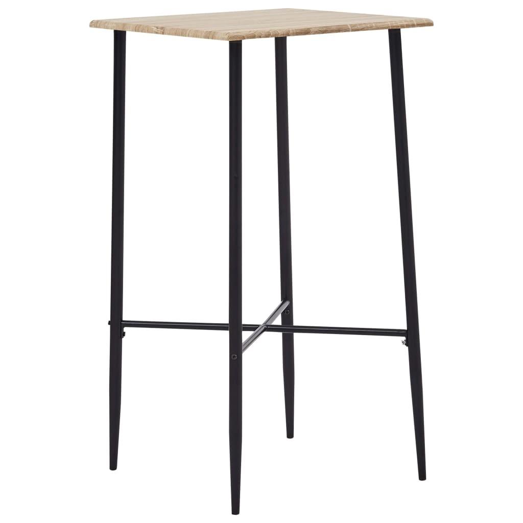 Barbord 60 x 60 x 111 cm MDF egetræsfarvet