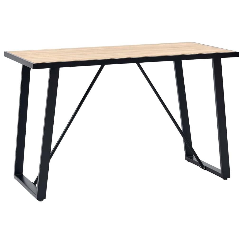 Spisebord 120 x 60 x 75 cm MDF egetræsfarve