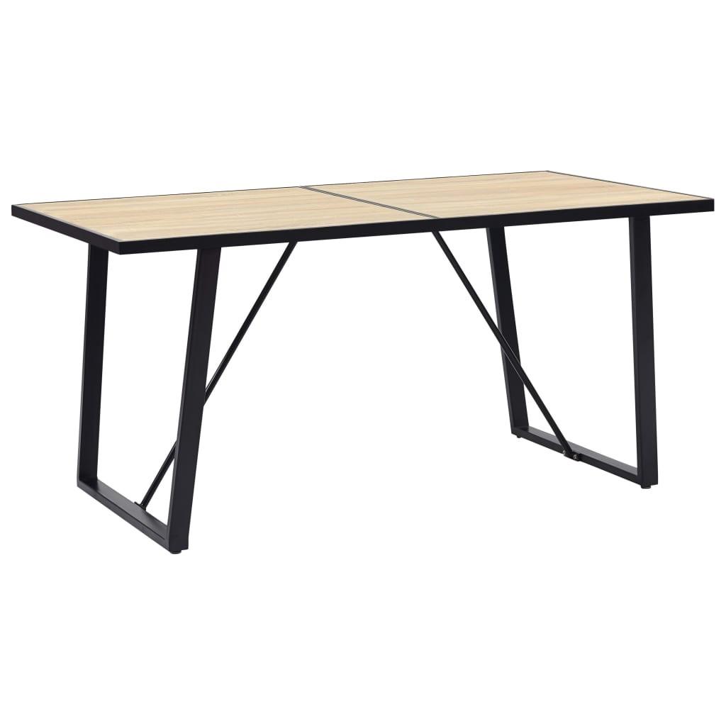 Spisebord 140 x 70 x 75 cm MDF egetræsfarve