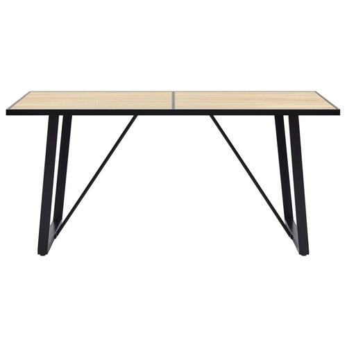 Spisebord 160 x 80 x 75 cm MDF egetræsfarve