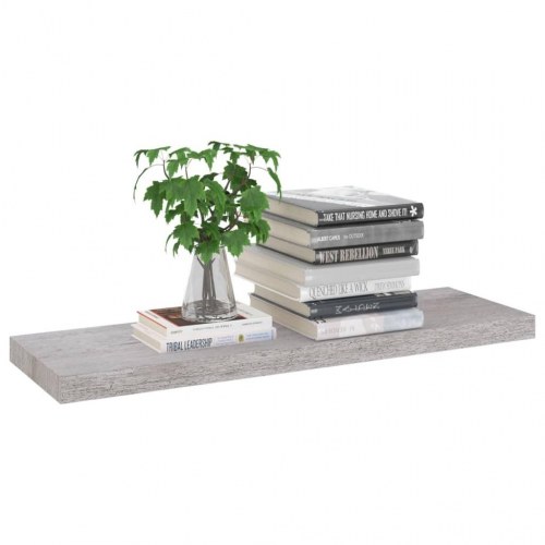 Væghylder 2 stk. 80 × 23,5 × 3,8 cm i MDF - betongrå