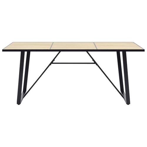 Spisebord 200 x 100 x 75 cm MDF egetræsfarve