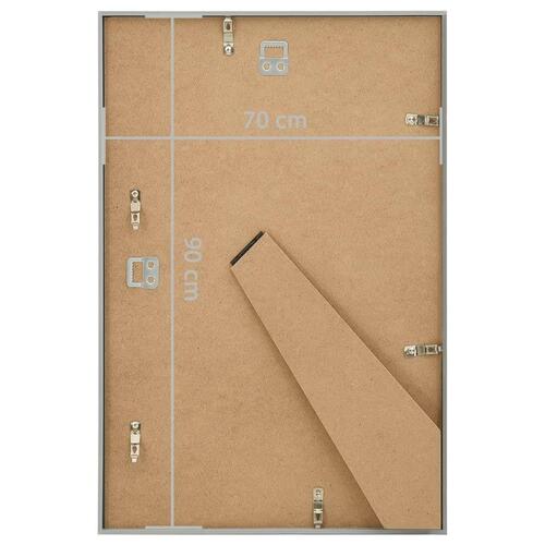 Billedrammer 3 stk. til væg eller bord 70x90 cm MDF sølvfarvet