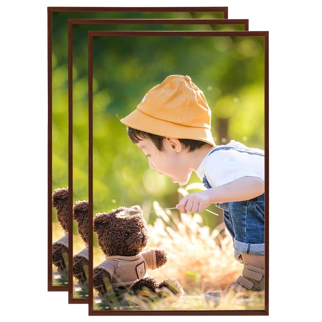 Billedrammer 3 stk. til bord 13x18 cm MDF bronzefarvet