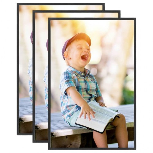 Billedrammer 3 stk. til bord 21x29,7 cm MDF sort