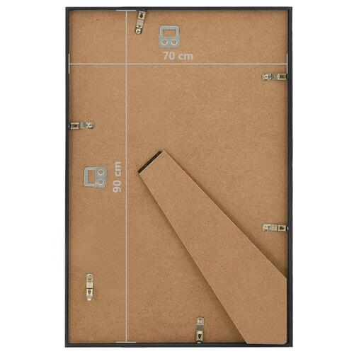Billedrammer 3 stk. til væg eller bord 70x90 cm MDF sort