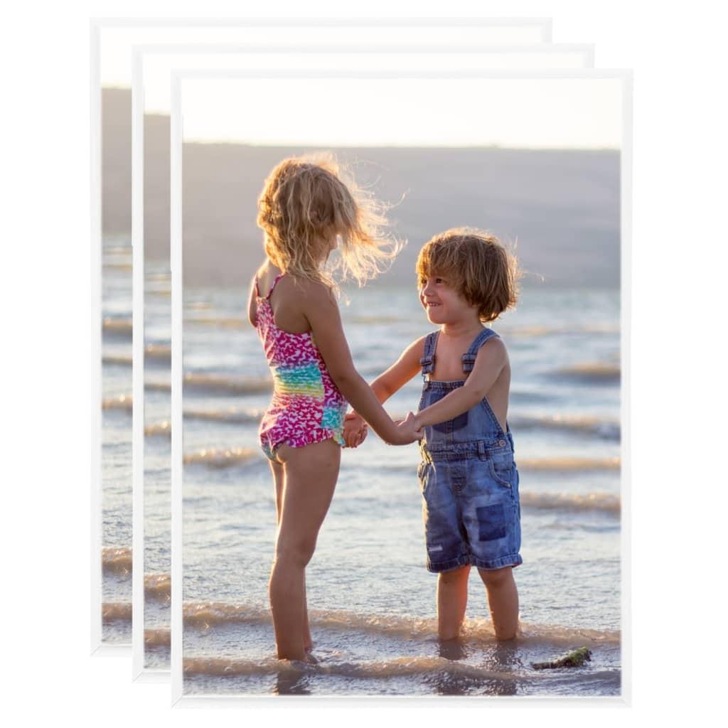 Billedrammer 3 stk. til bord 15x21 cm MDF hvid