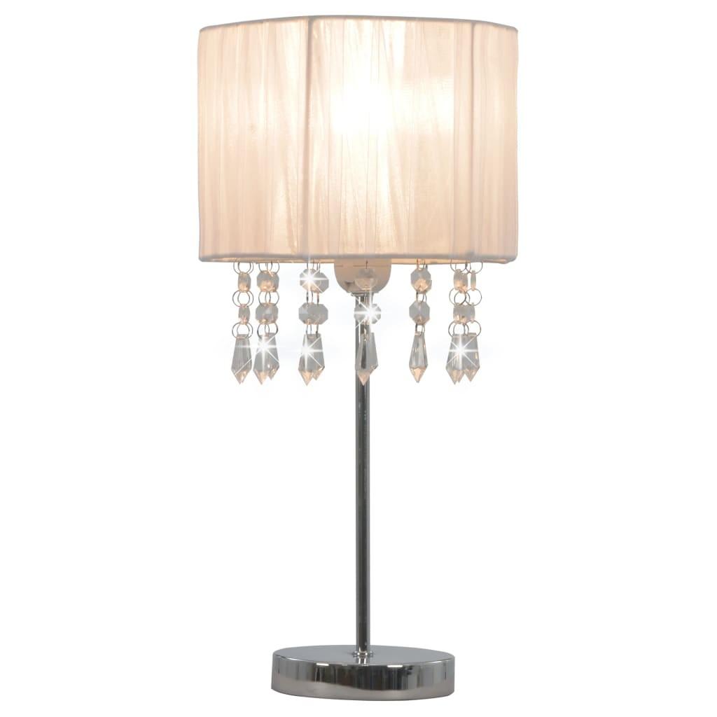 Skrivebordslampe rund E27 hvid
