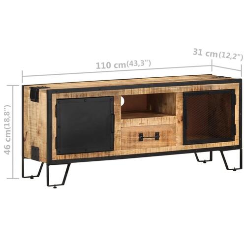 Tv-skab 110x31x46 cm ru mangotræ