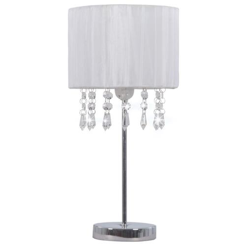 Skrivebordslampe rund E27 hvid