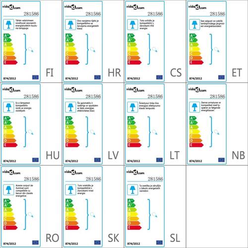 Skrivebordslampe rund E27 hvid