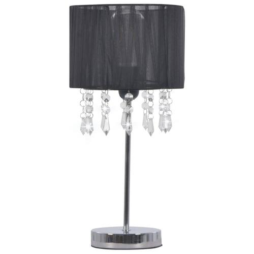 Skrivebordslampe rund E27 sort