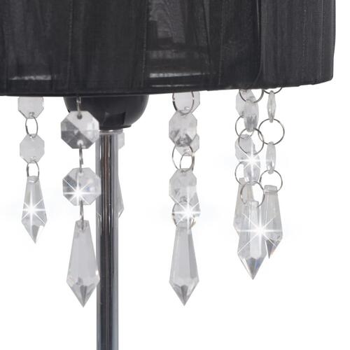Skrivebordslampe rund E27 sort