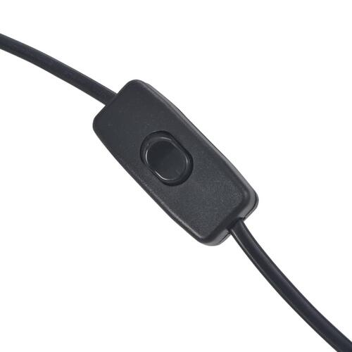 Skrivebordslampe rund E27 sort