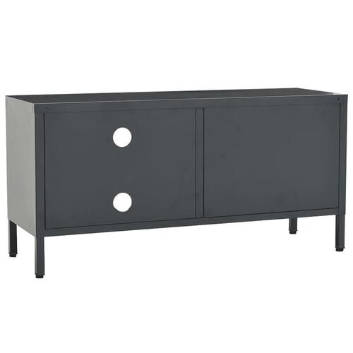 Tv-skab 90x30x44 cm stål og glas antracitgrå