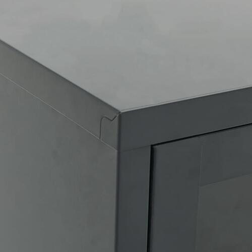 Tv-skab 105x35x52 cm stål og glas antracitgrå