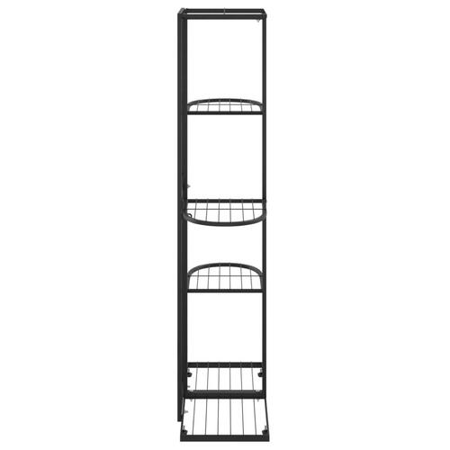 Blomsterstativ i 5 niveauer 43x22x98 cm metal sort