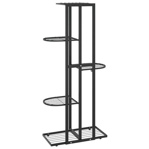 Blomsterstativ i 5 niveauer 43x22x98 cm metal sort