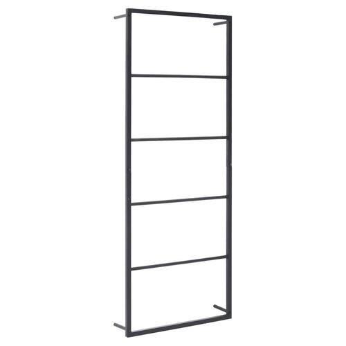 Håndklædeholder 45x10x115 cm stål sort