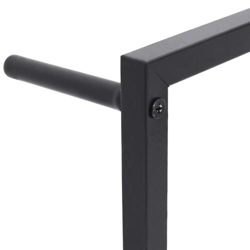 Håndklædeholder 45x10x115 cm stål sort