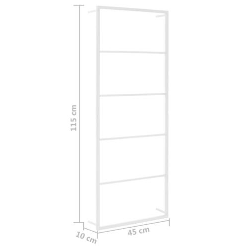 Håndklædeholder 45x10x115 cm stål hvid