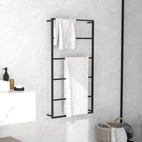 Håndklædeholder 60x10x116 cm stål sort