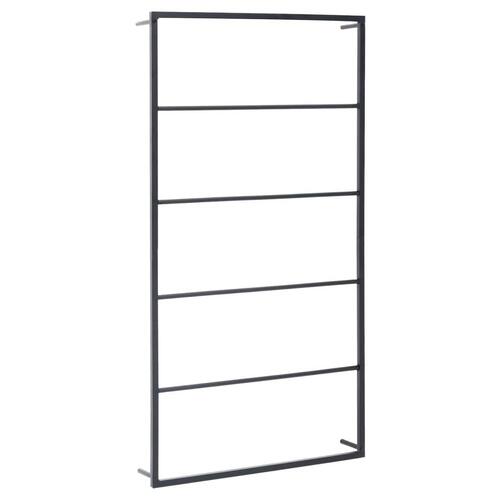 Håndklædeholder 60x10x116 cm stål sort