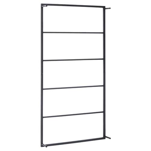 Håndklædeholder 60x10x116 cm stål sort