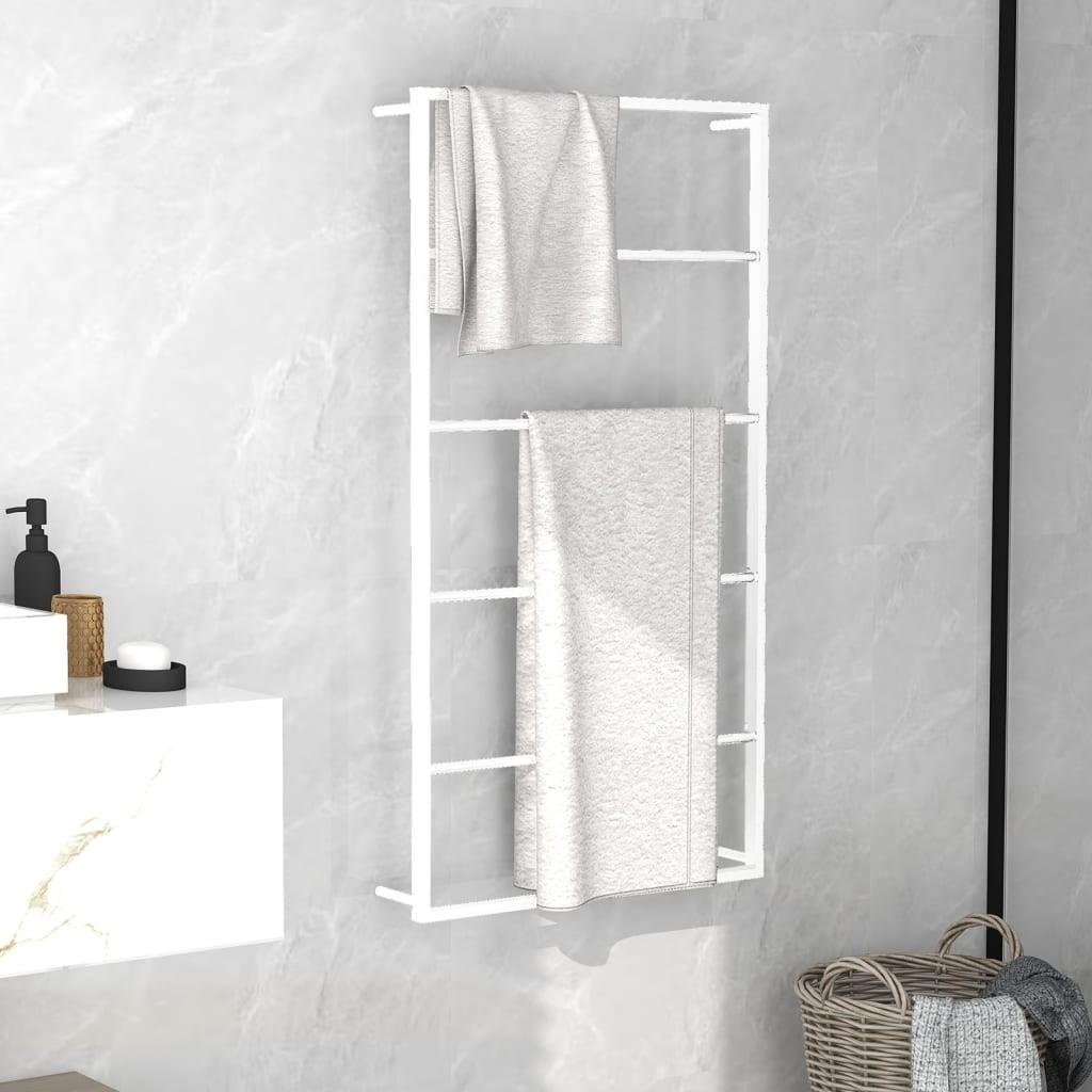 Håndklædeholder 60x10x116 cm stål hvid
