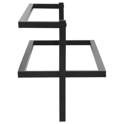 Håndklædeholder 95x25x22 cm jern sort