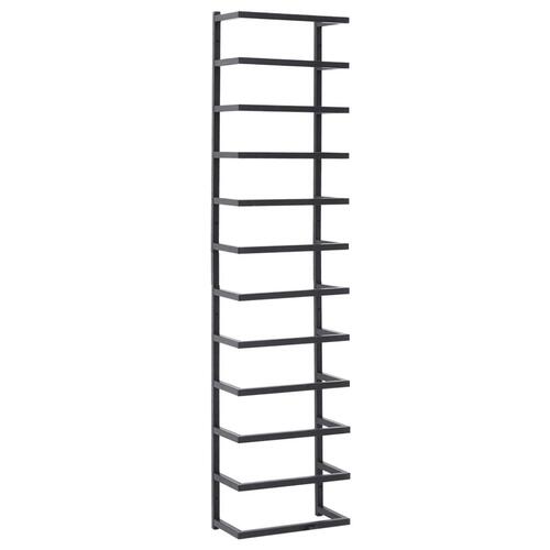 Håndklædeholder 24x12x96 cm stål sort